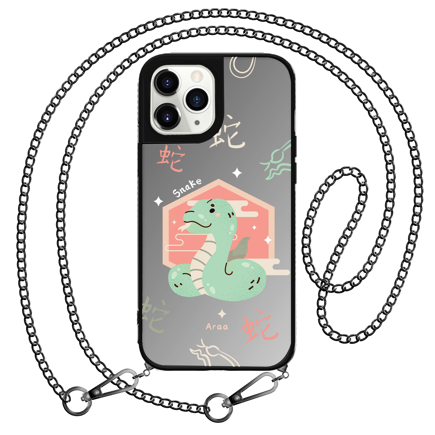 iPhone Mirror Grip Case -  Snake (Chinese Zodiac / Shio)