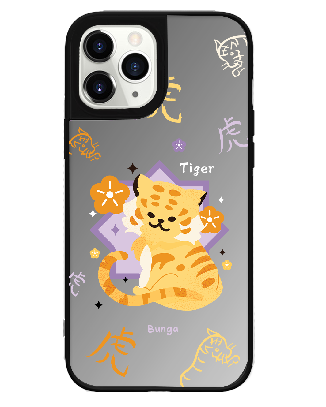 iPhone Mirror Grip Case - Tiger (Chinese Zodiac / Shio)