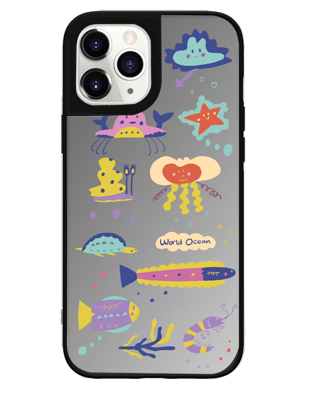 iPhone Mirror Grip Case - Ocean World