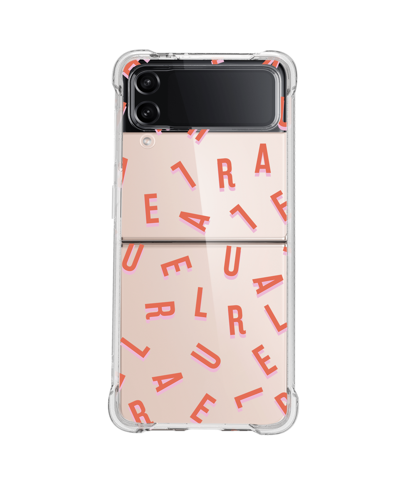 Android Flip / Fold Case - Monogram 1.0 Coral