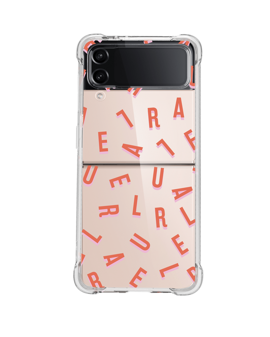 Android Flip / Fold Case - Monogram 1.0 Coral