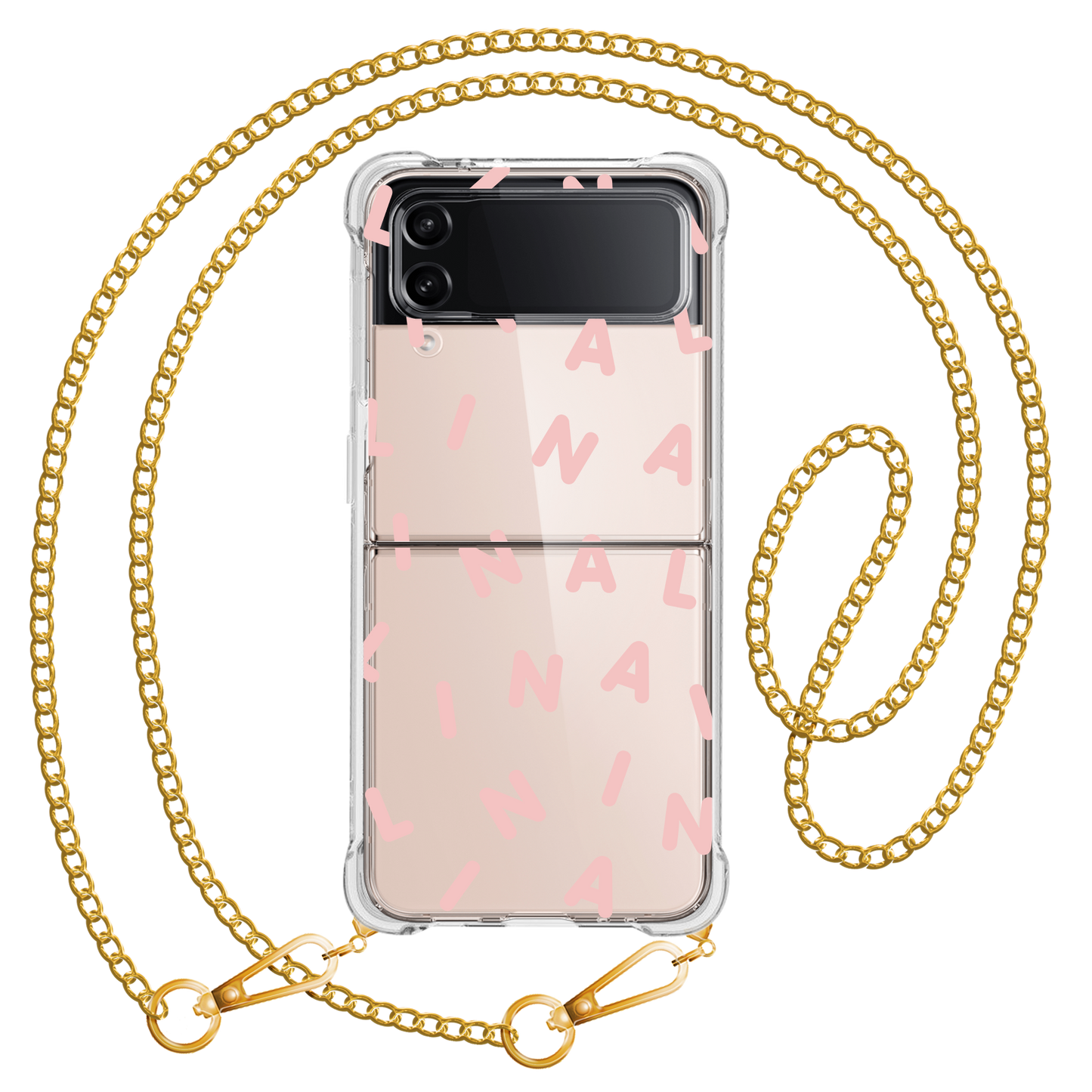 Android Flip / Fold Case - Monogram 2.0 Rosewater