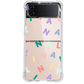 Android Flip / Fold Case - Monogram 2.0 Rainbow