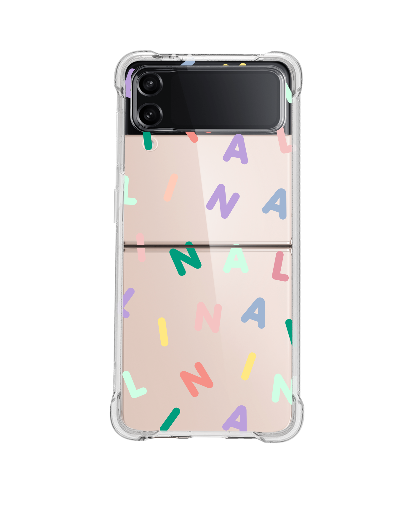 Android Flip / Fold Case - Monogram 2.0 Rainbow