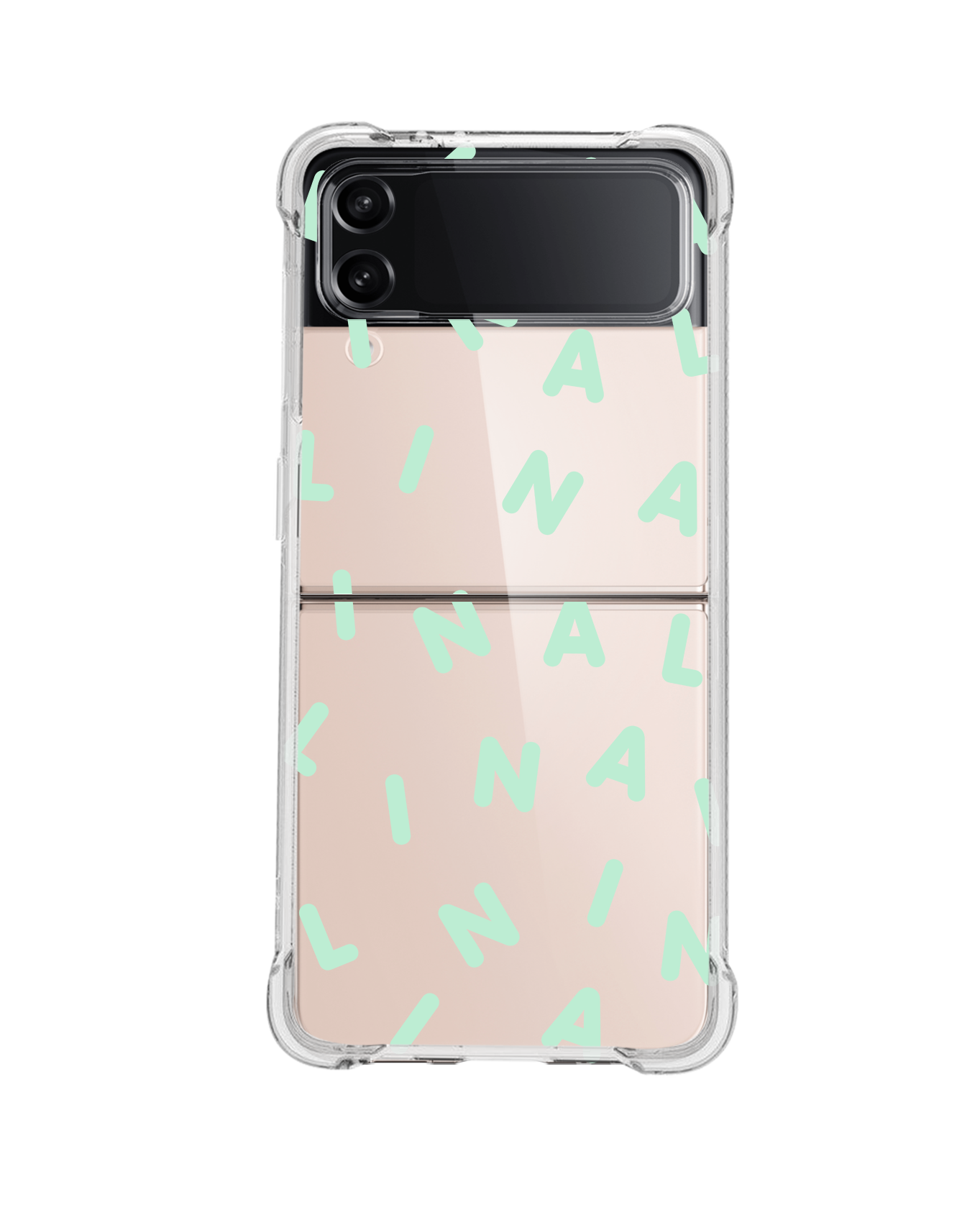 Android Flip / Fold Case - Monogram 2.0 Tosca