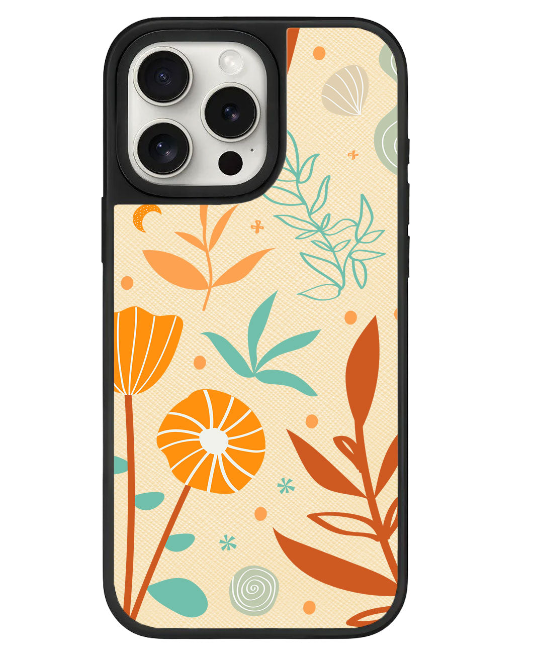 iPhone Leather Grip Case - Autumn Botanical