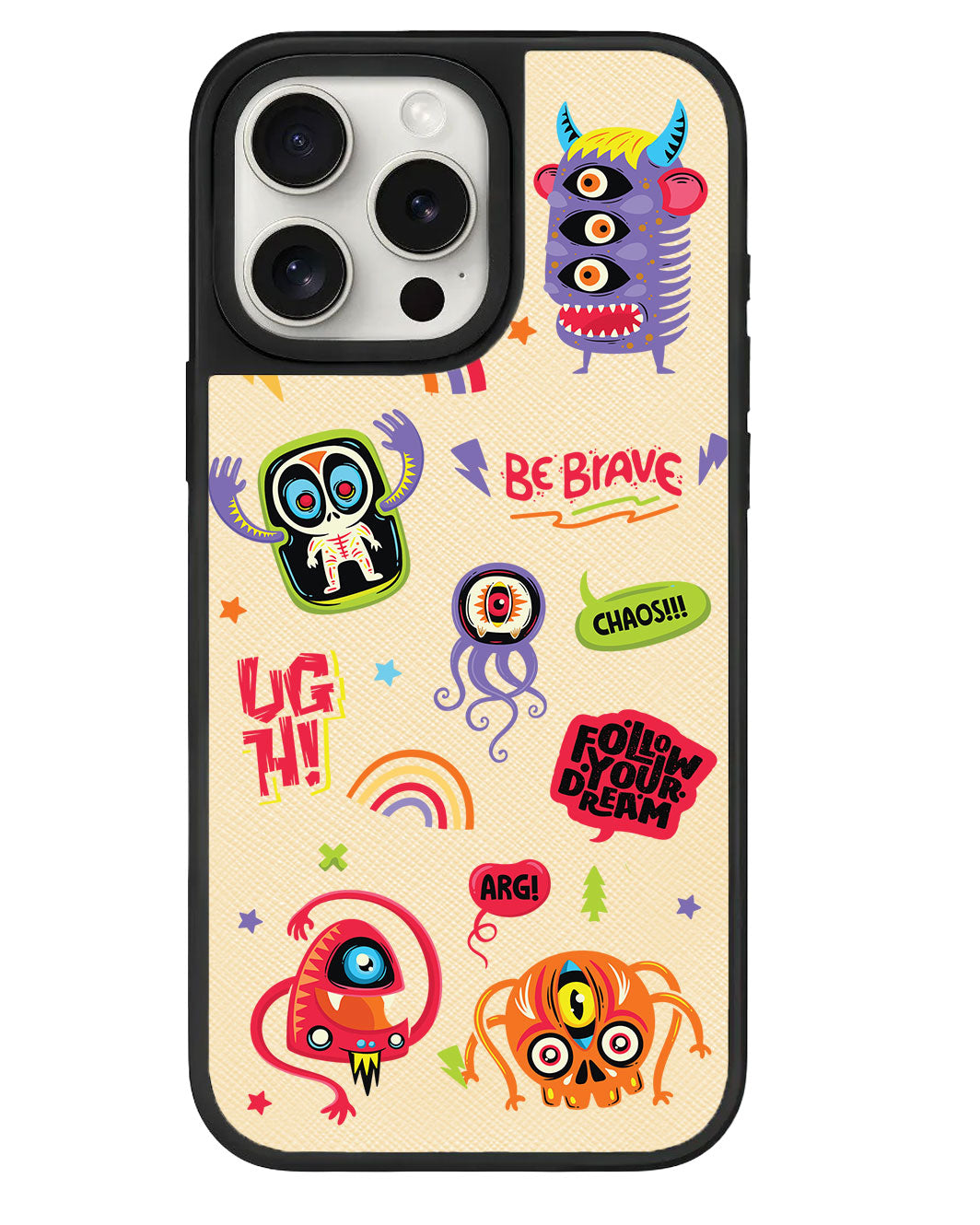 iPhone Leather Grip - Baby Monster Holo