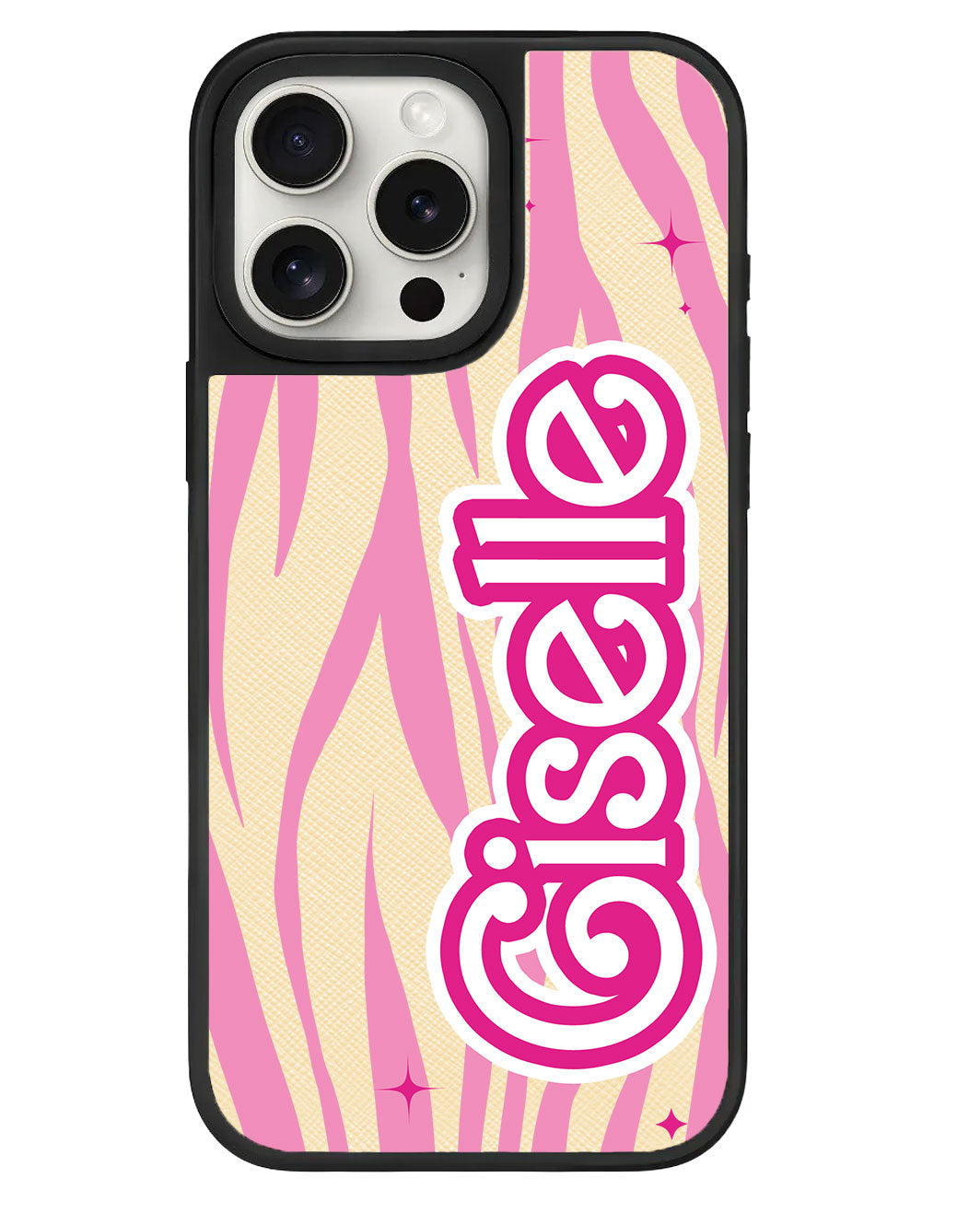 iPhone Leather Grip - Barbie Zebra Pattern