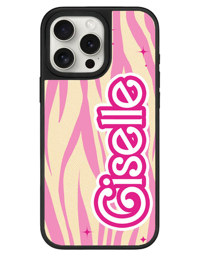 iPhone Leather Grip - Barbie Zebra Pattern