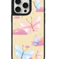 iPhone Leather Grip Case - Butterfly & Clouds