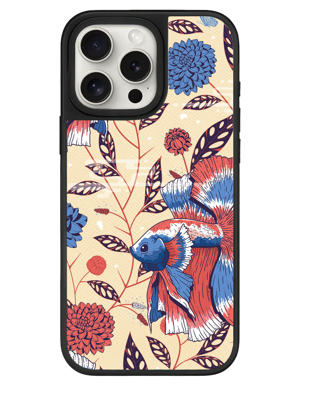 iPhone Leather Grip - Fish & Floral 2.0