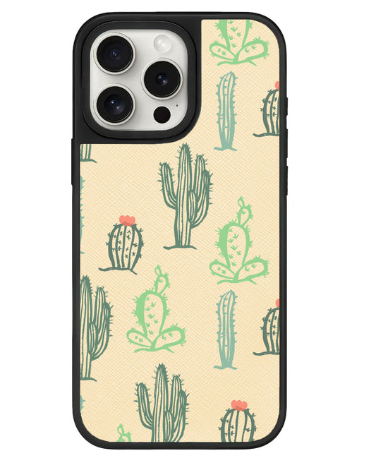 iPhone Leather Grip Case - Cactus