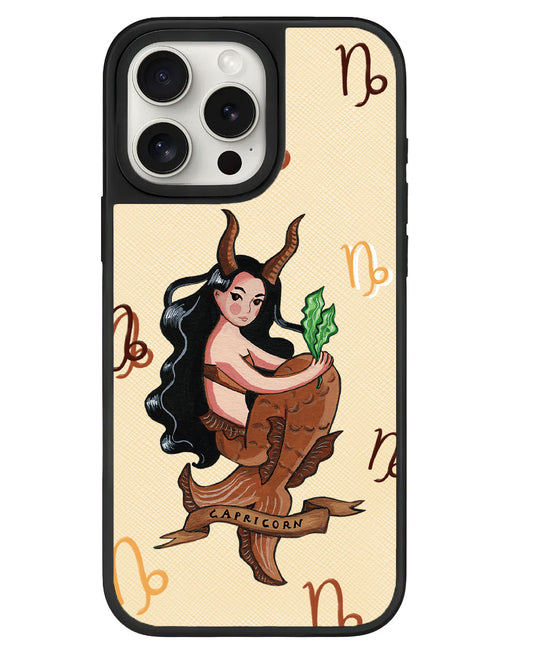 iPhone Leather Grip - Capricorn