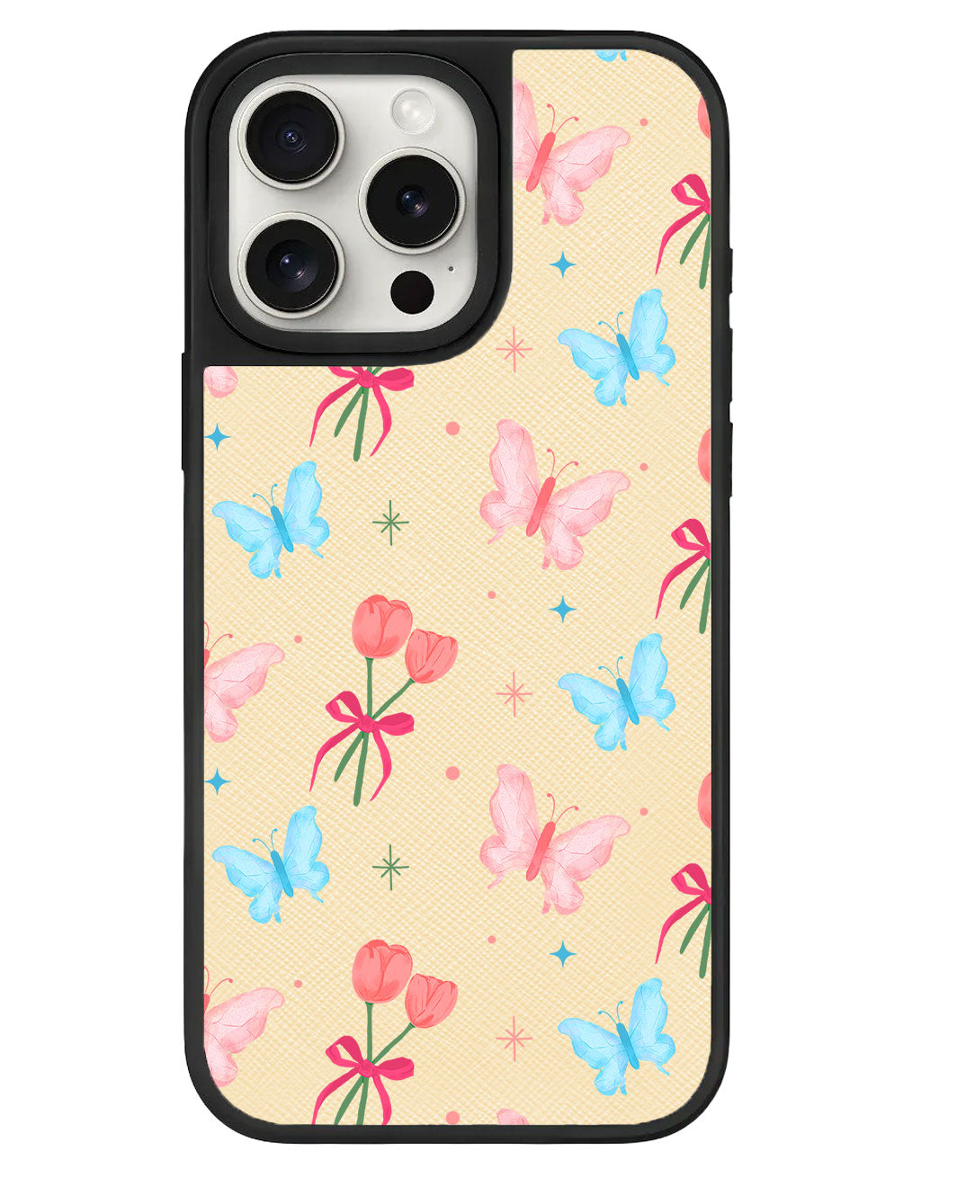 iPhone Leather Grip - Coquette Butterfly