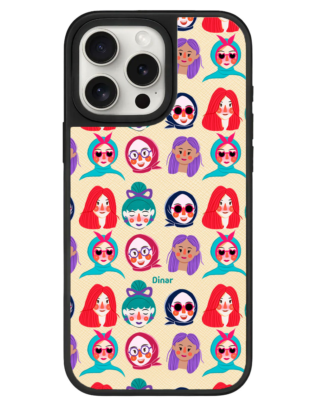 iPhone Leather Grip Case - Cute Sweety Faces