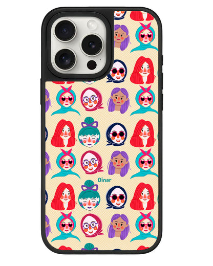 iPhone Leather Grip - Cute Sweety Faces