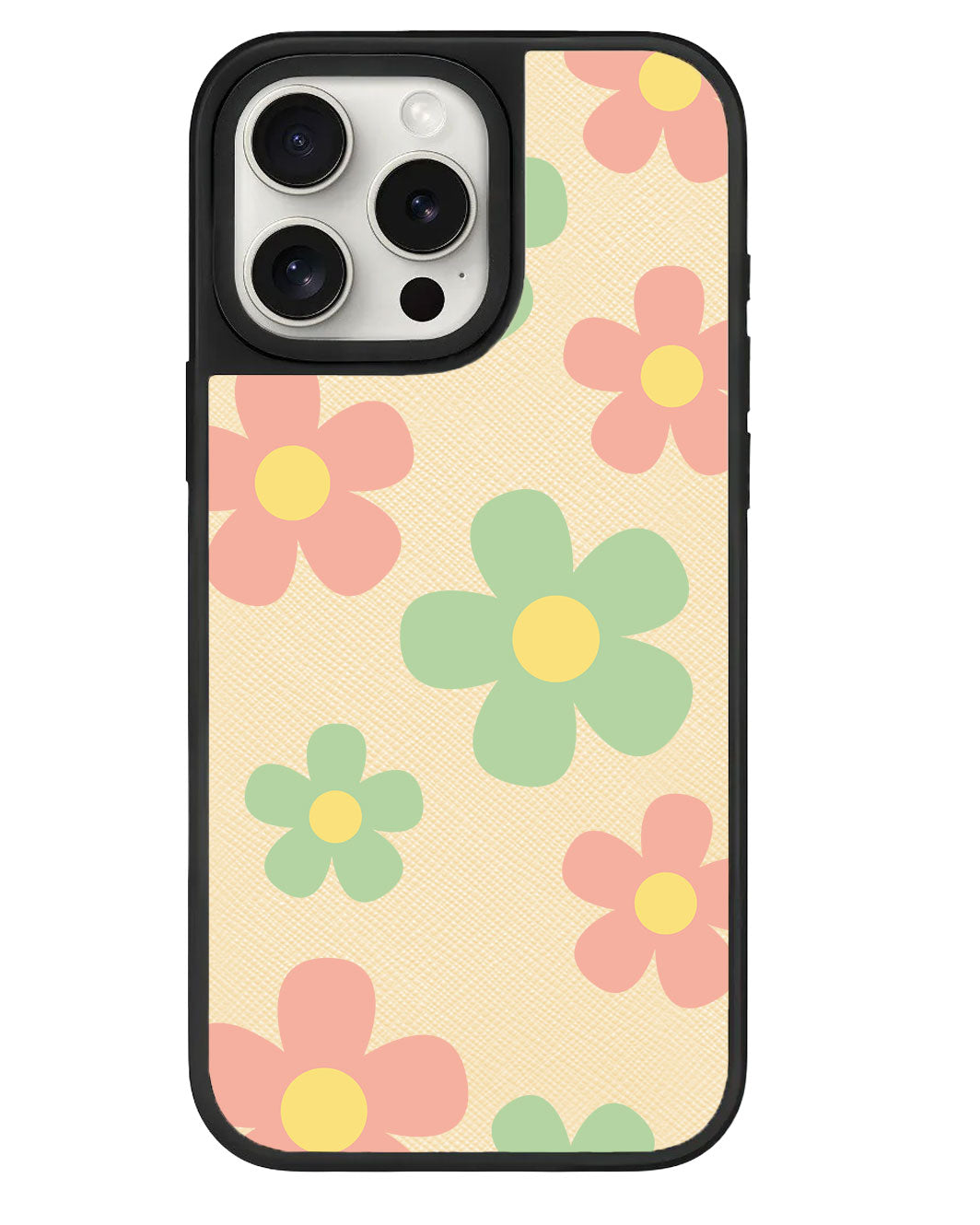 iPhone Leather Grip Case - Daisy Spring