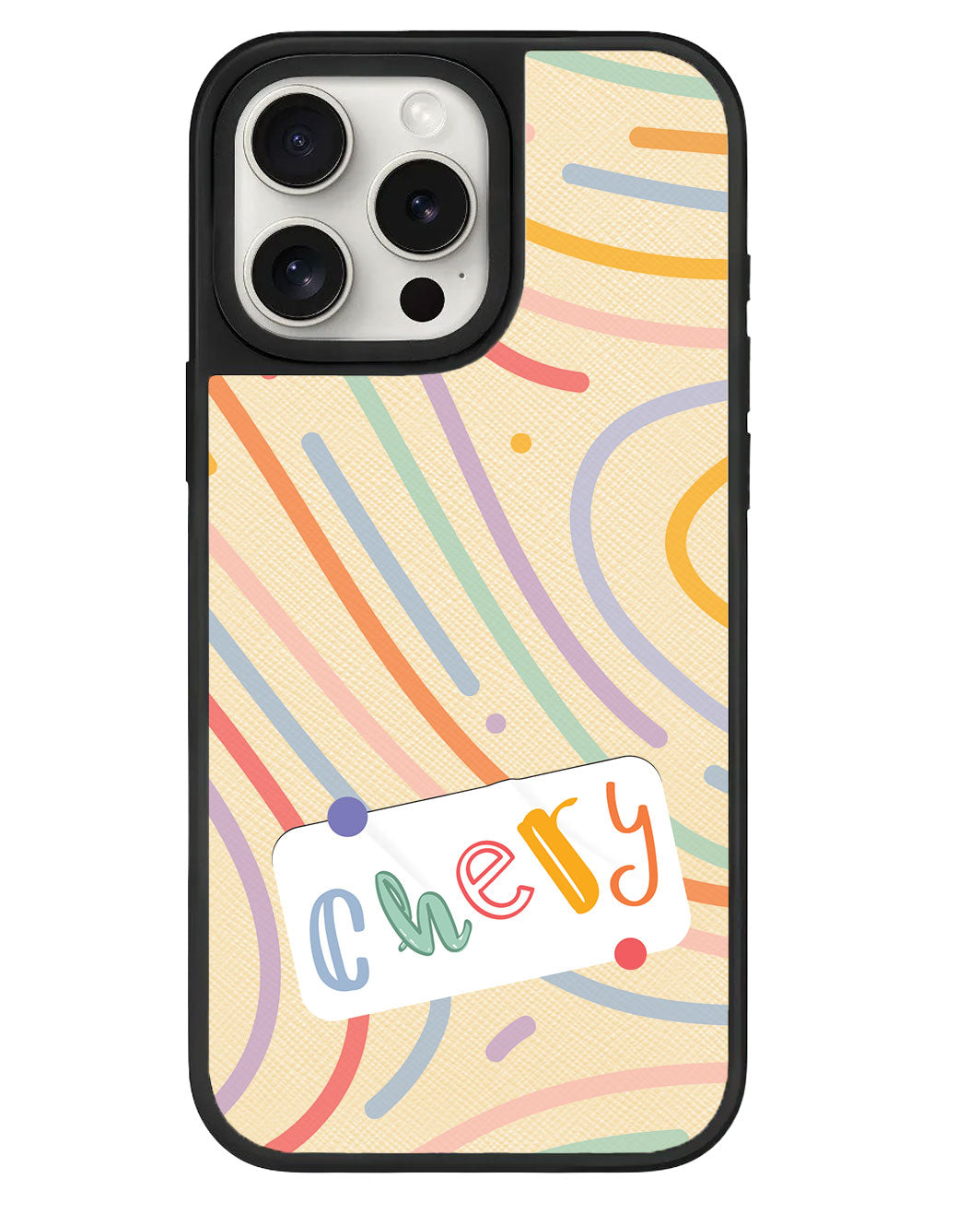 iPhone Leather Grip - Doodle Monogram 2.0