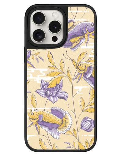 iPhone Leather Grip - Fish & Floral 5.0