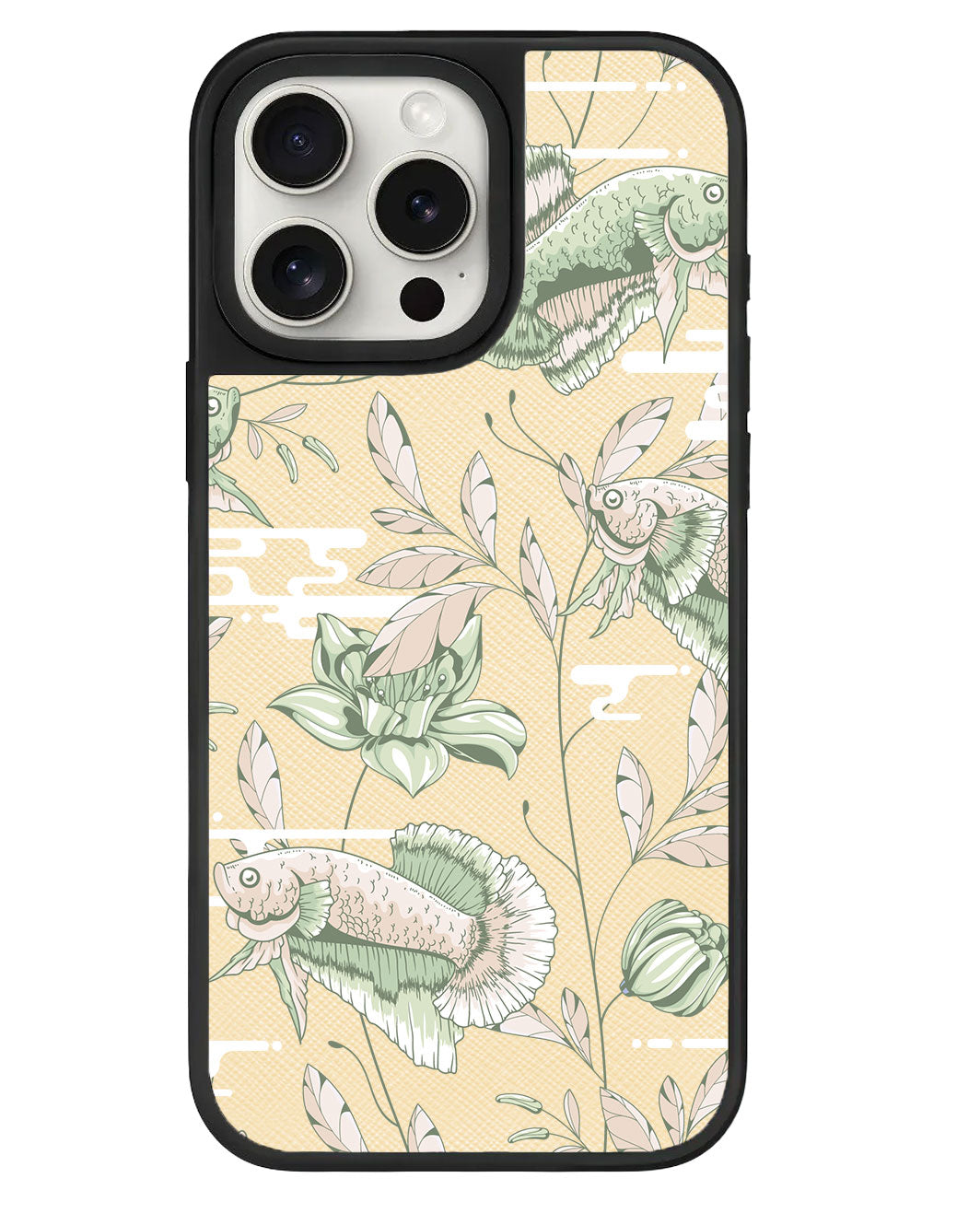 iPhone Leather Grip - Fish & Floral 6.0