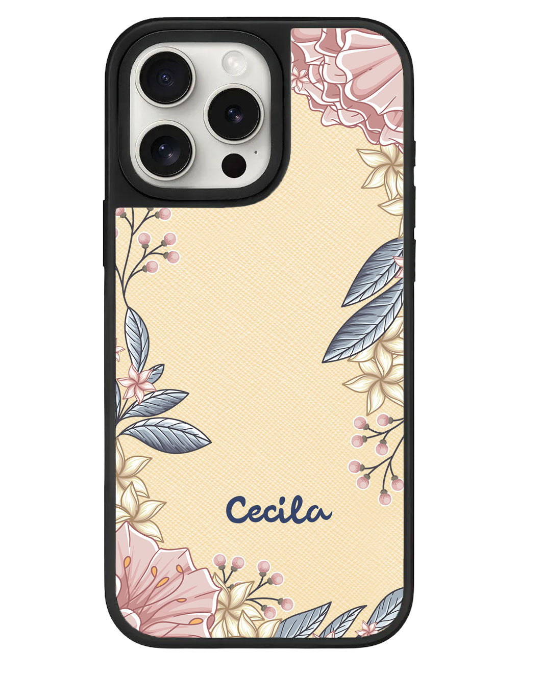 iPhone Leather Grip - Pink Florals