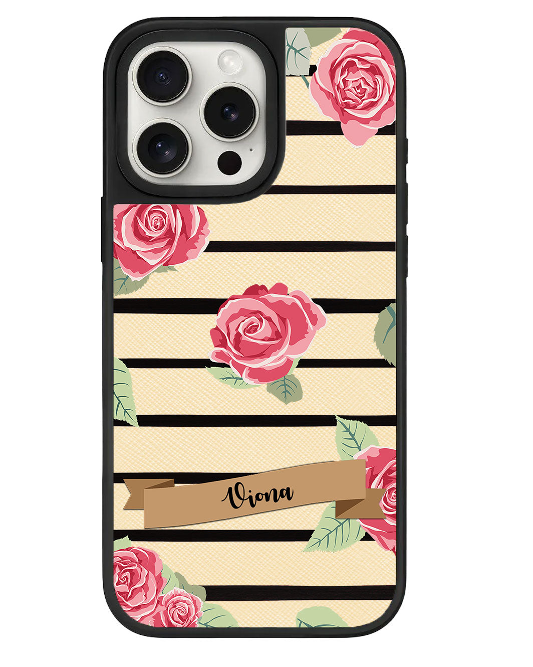 iPhone Leather Grip Case - Rose