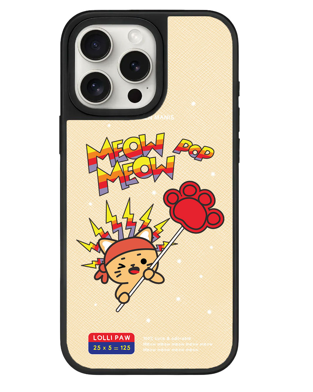 iPhone Leather Grip - Meow Pop 1.0