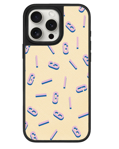 iPhone Leather Grip - CUSTOM MONOGRAM 1.0 Cotton Candy