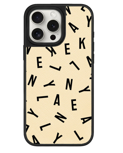 iPhone Leather Grip - CUSTOM MONOGRAM 1.0 Noir