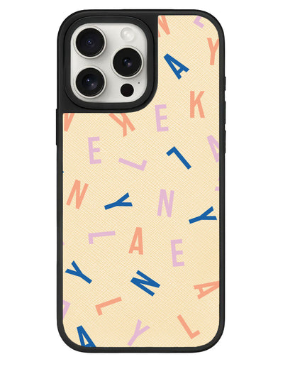 iPhone Leather Grip - CUSTOM MONOGRAM 1.0 Rainbow