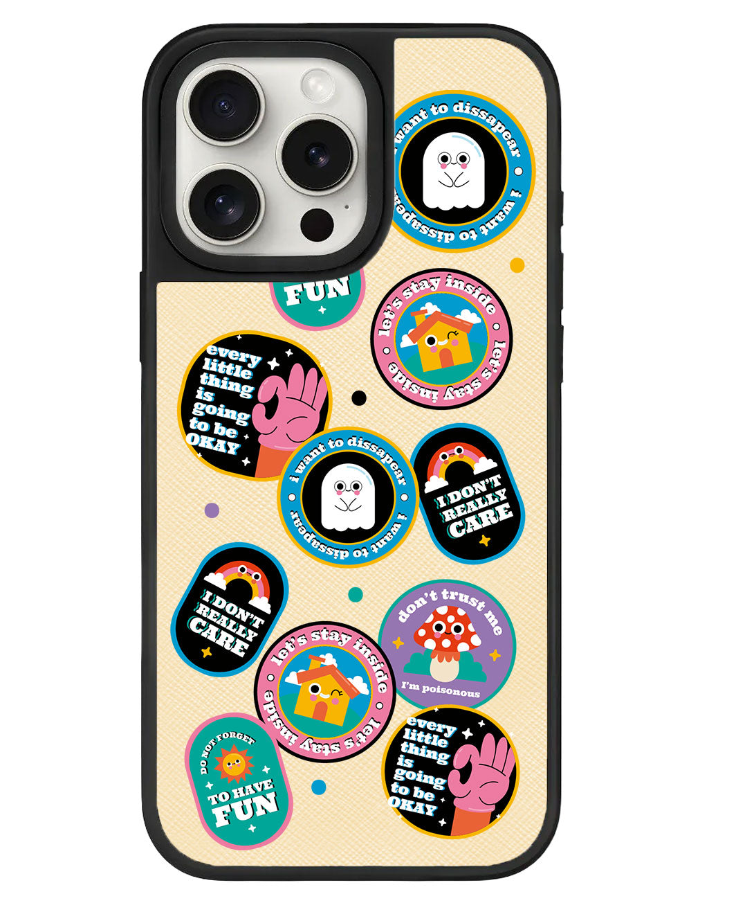 iPhone Leather Grip Case - Monster Sticker Pack