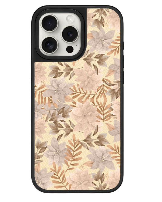 iPhone Leather Grip Case - Rustic Lily