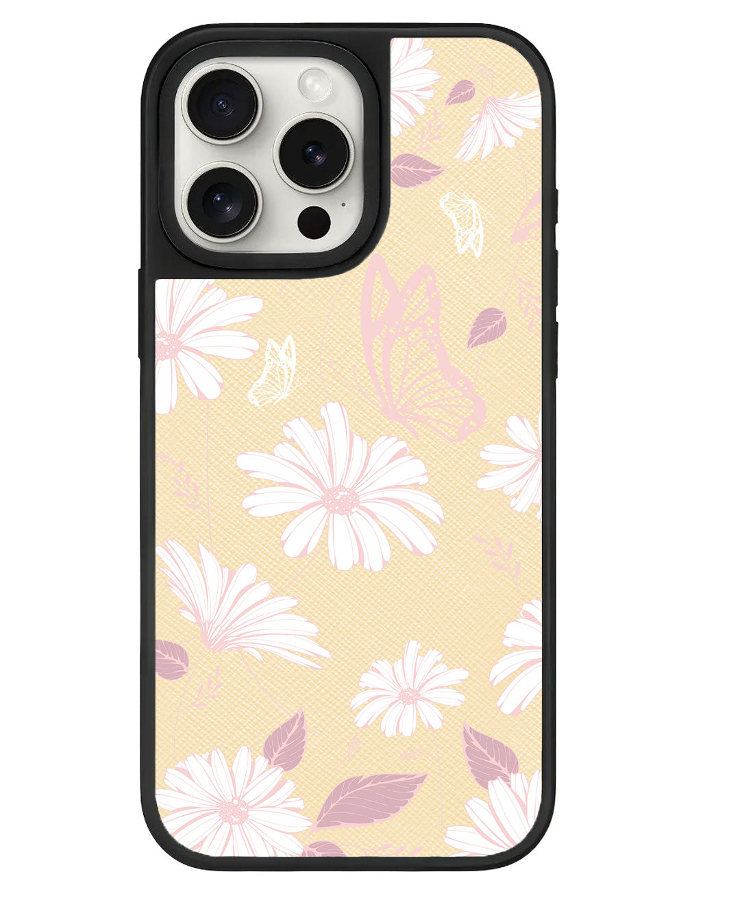 iPhone Leather Grip - Butterfly & Daisy
