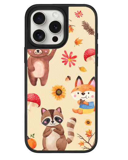 iPhone Leather Grip - Autumn Animals