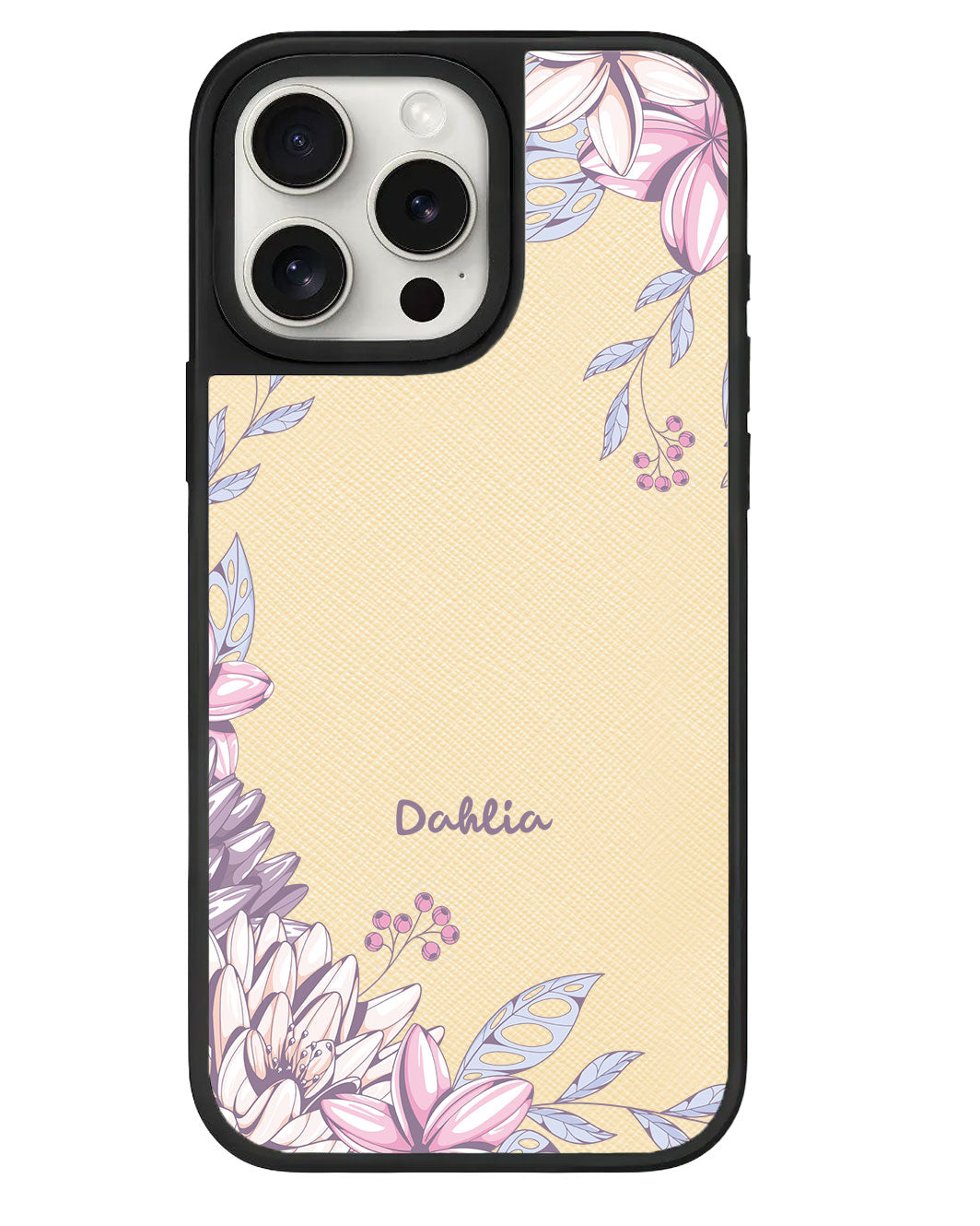 iPhone Leather Grip Case - Dahlia