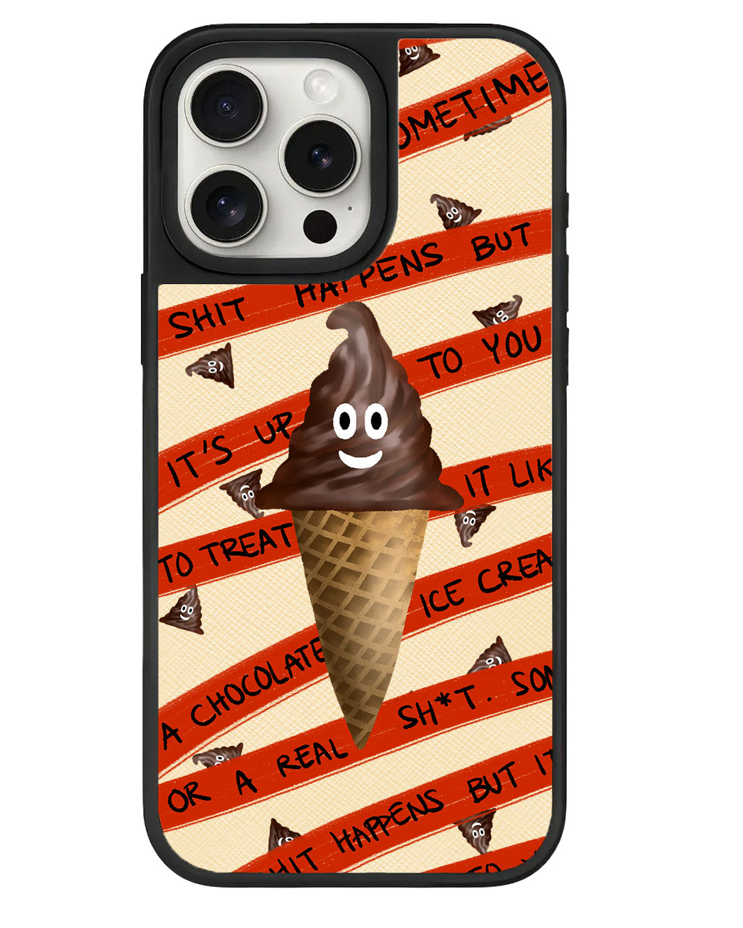 iPhone Leather Grip Case - Oh! Sh*t Happens