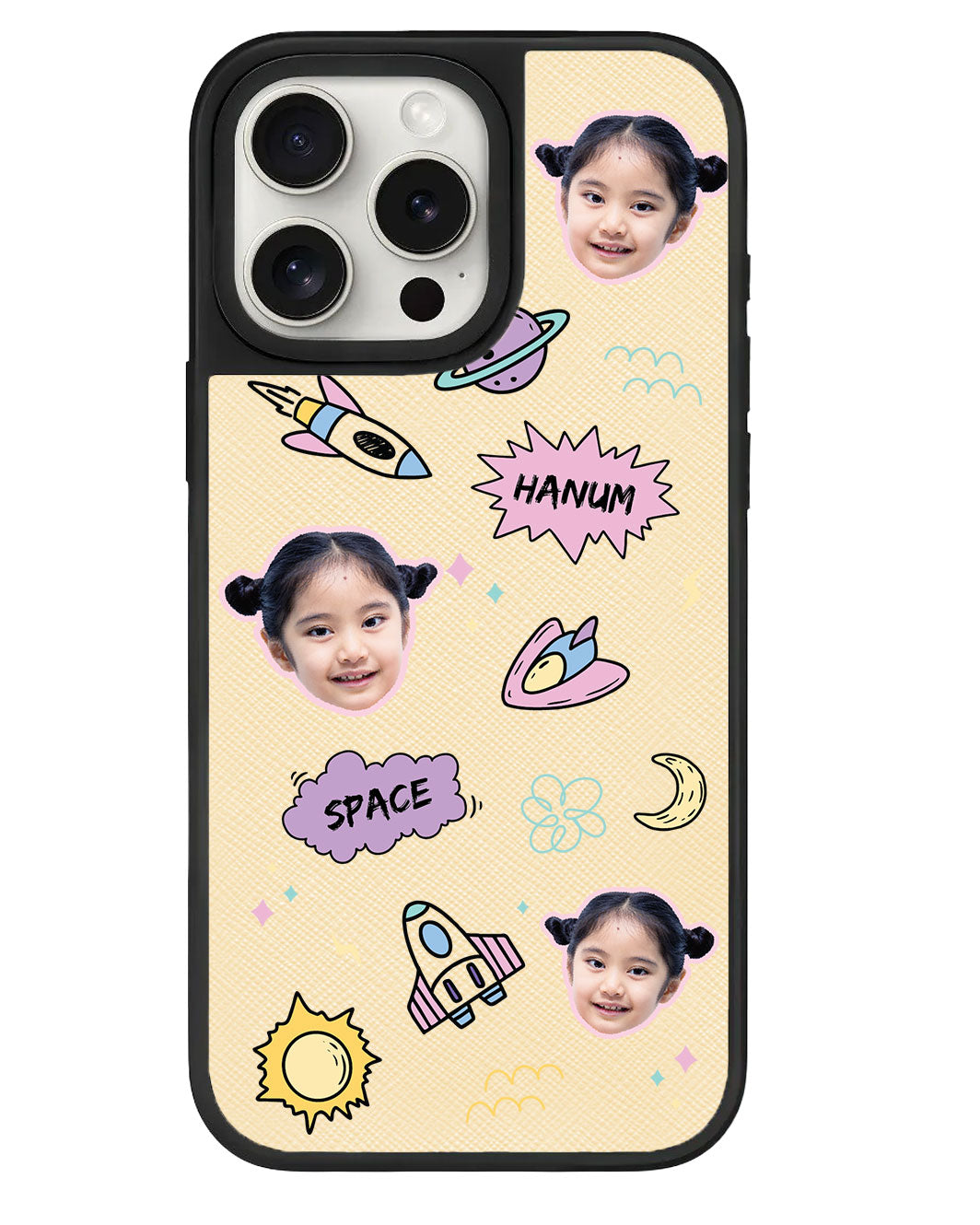 iPhone Leather Grip - Face Grid Space