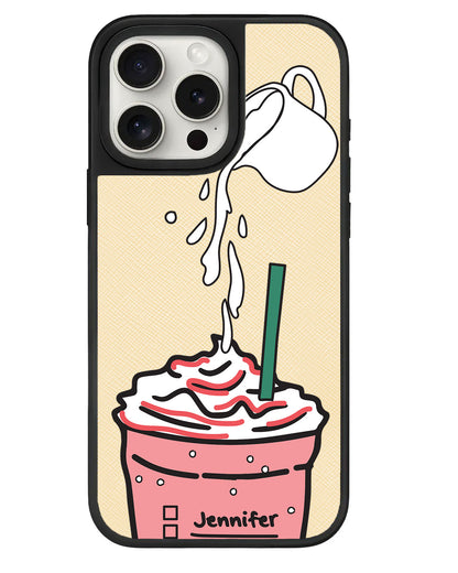 iPhone Leather Grip - Raspberry Frappe