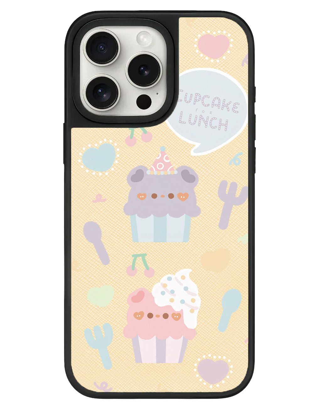 iPhone Leather Grip Case - Cupcake