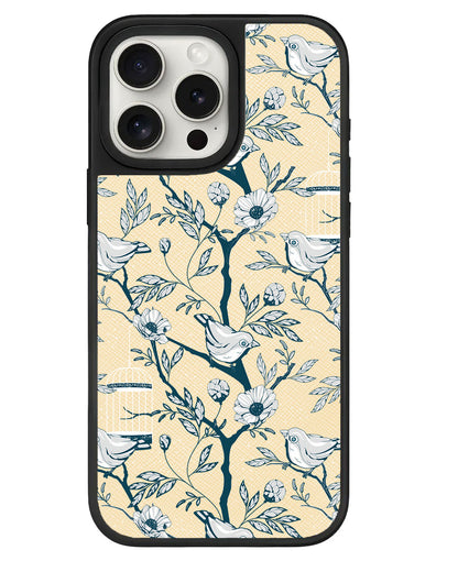 iPhone Leather Grip - Lovebird Monochrome