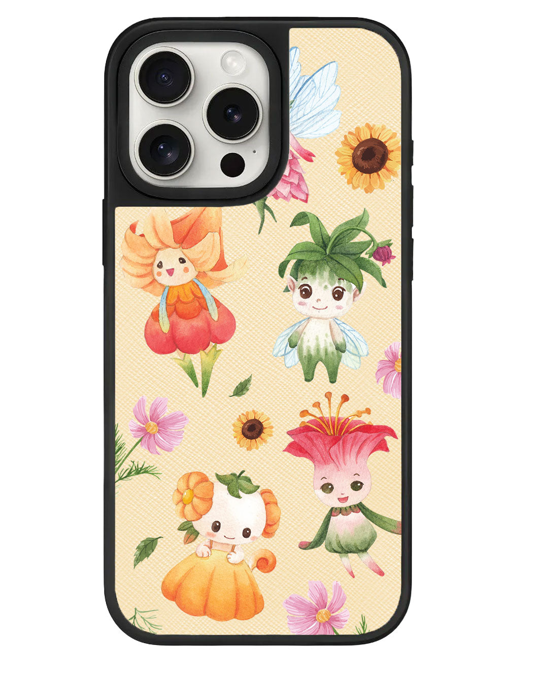 iPhone Leather Grip Case - Magical Garden