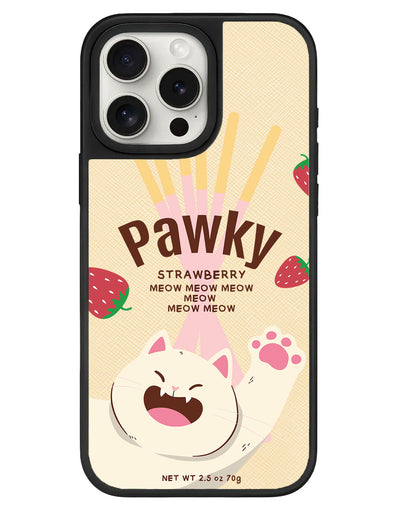 iPhone Leather Grip - Pawky Cat