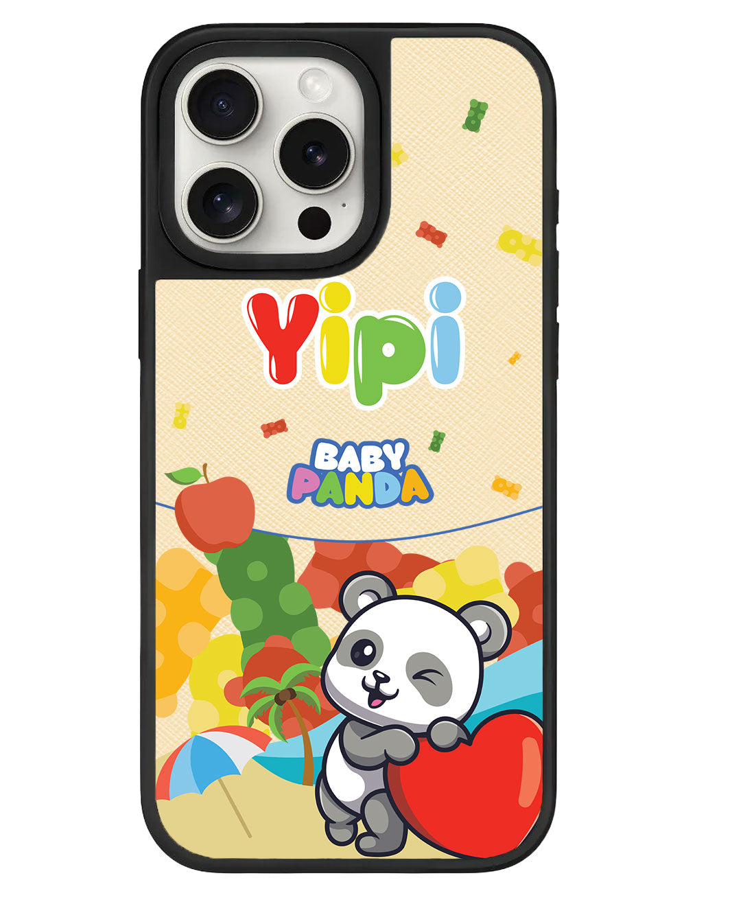 iPhone Leather Grip Case - Yipi Baby Panda