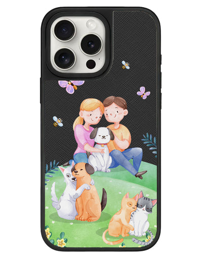 iPhone Leather Grip - Adorable Animals
