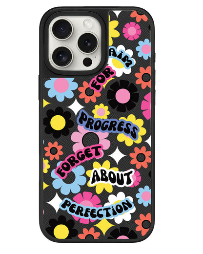 iPhone Leather Grip - Aim Progress Not Perfection