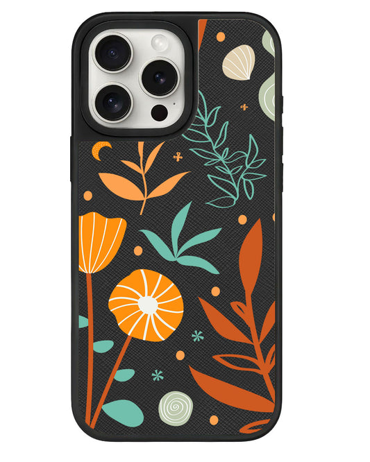 iPhone Leather Grip Case - Autumn Botanical