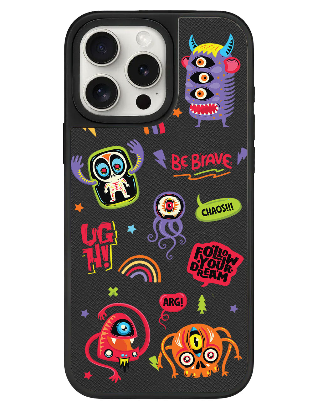 iPhone Leather Grip - Baby Monster Holo
