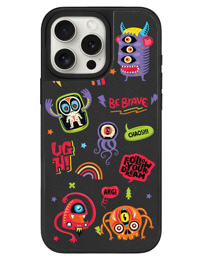 iPhone Leather Grip - Baby Monster Holo