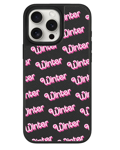 iPhone Leather Grip - Barbie Monogram