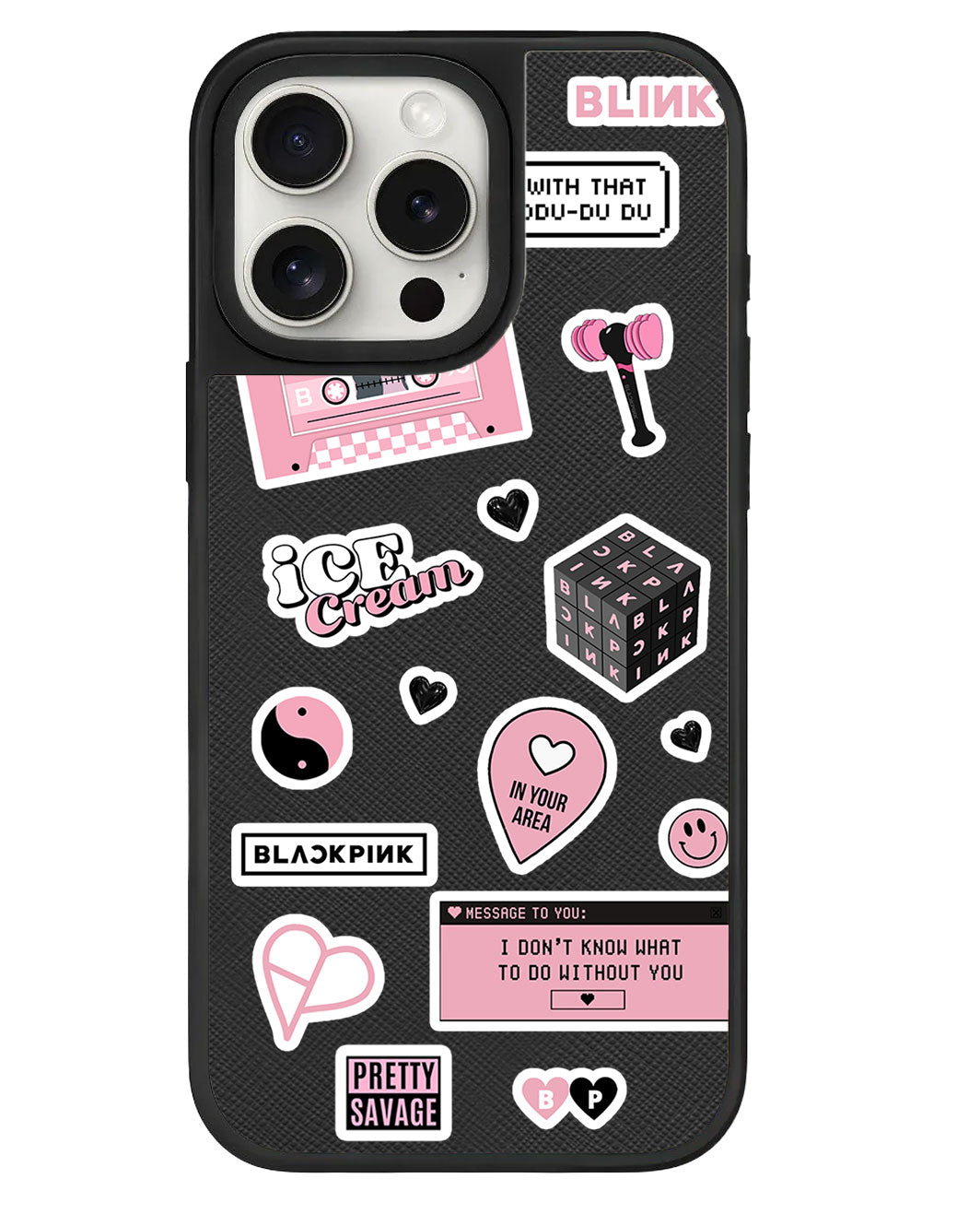 iPhone Leather Grip Case - Blackpink Sticker Pack